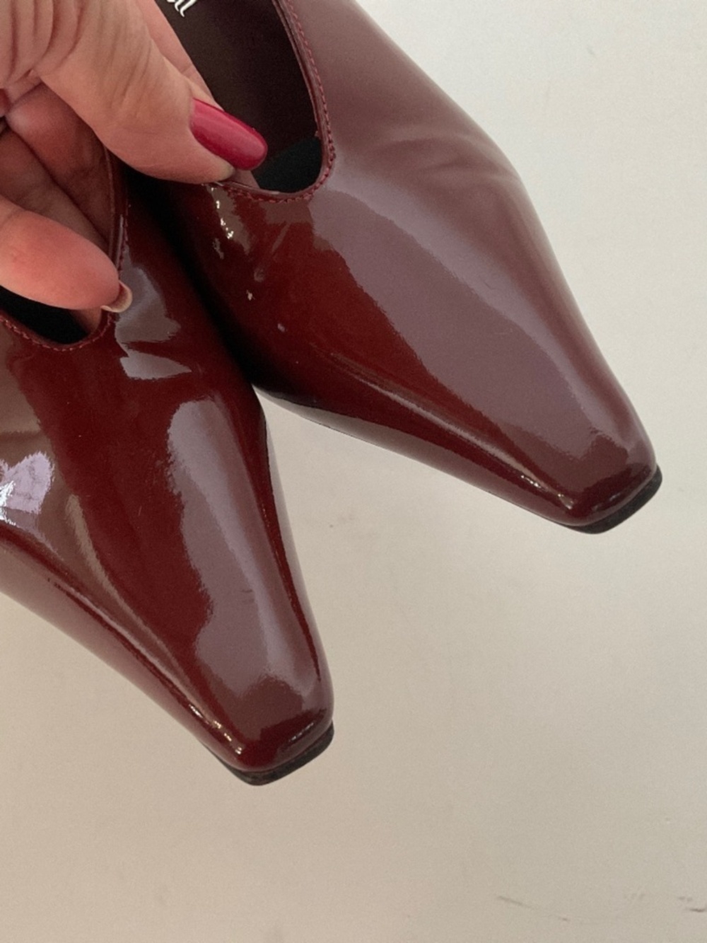 JEFFREY CAMPBELL Alimony Slingback Pump in Dark Wine Patent Size 7 - Picture 8 of 10
